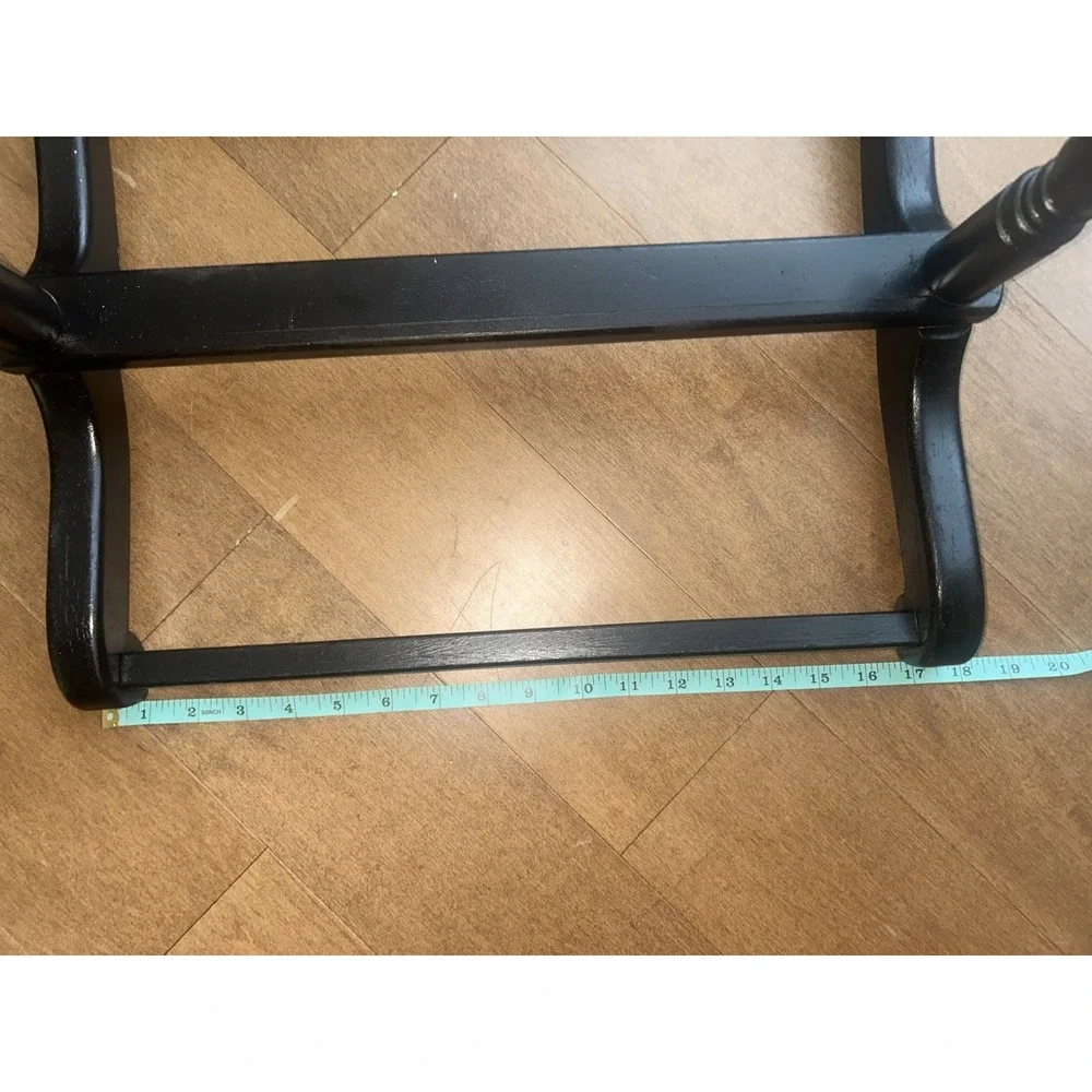 Freestanding Black Wooden Valet Stand